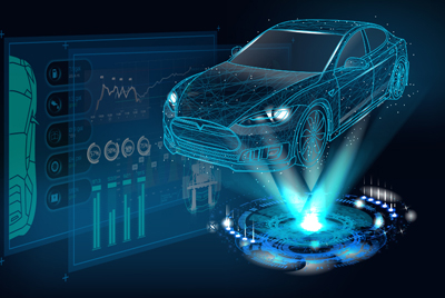vehicle cybersecurity illustration